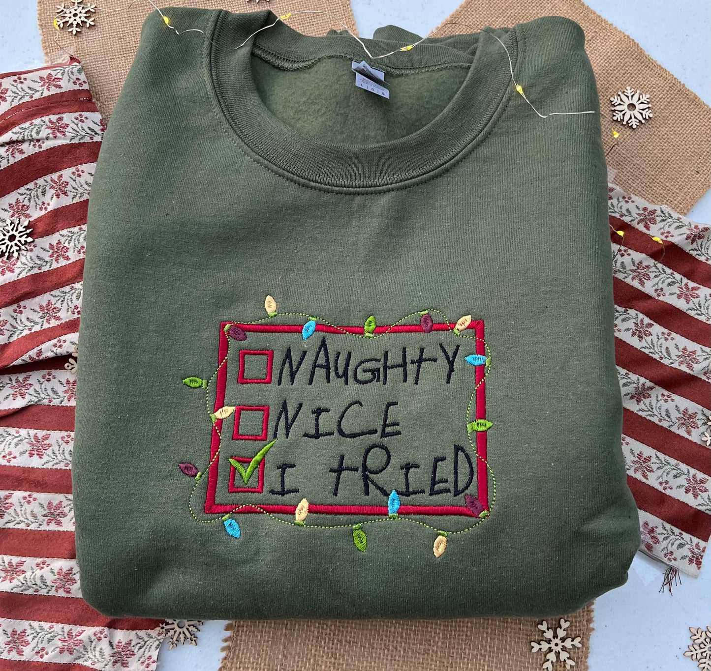 Naughty, Nice, I Tried Sweater